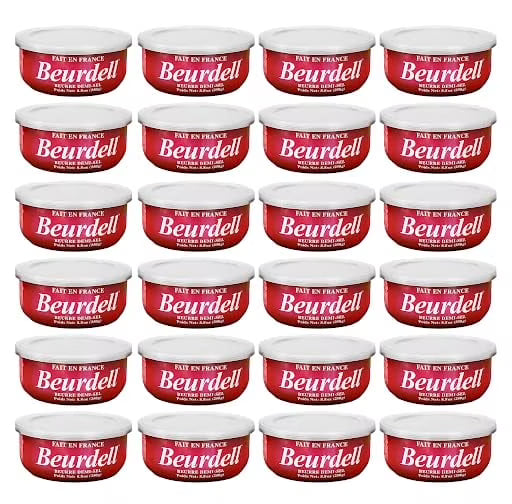Beurdell Canned French Butter — 100% Natural Salted Pasteurized Real Butter Long Shelf Life Emergency Survival Food