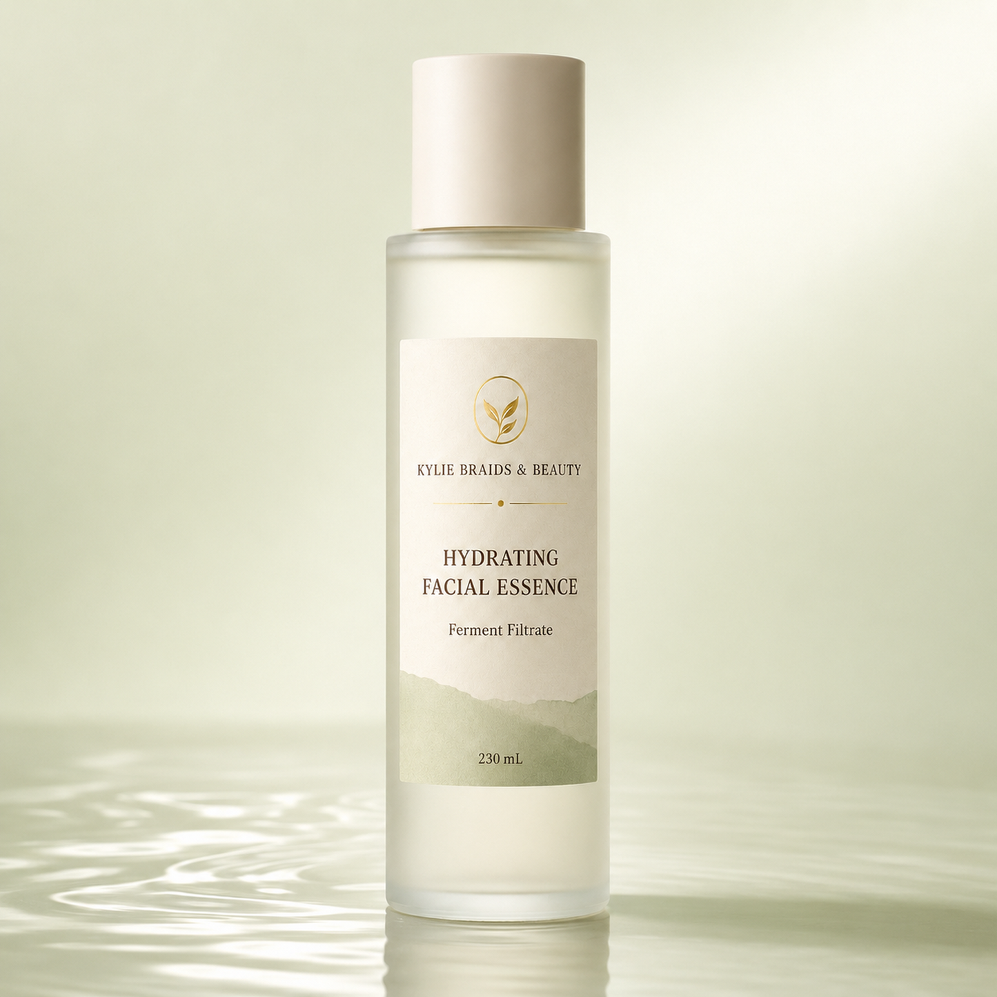Kylie Braids & Beauty Hydrating Facial Essence with water reflection