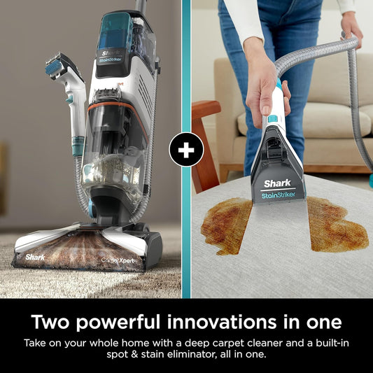 Shark CarpetXpert EX201 Carpet Cleaner, Cyan C Deep Cleaning with StainStriker, Perfect for Pets, Includes Spot & Stain Remover Tools