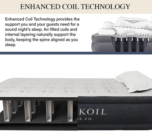 King Koil Luxury Air Mattress with High Speed Built-in Pump