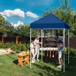 EAGLE PEAK 5x5 Pop up Canopy Tent Instant Outdoor Canopy Easy Set - up Straight Leg Folding Shelter(blue), Dark Blue