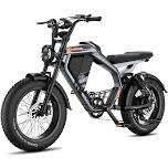 Luckeep M5 Electric Bike for Adults/Teen, 1500W Peak Motor, Max 32MPH, 48V 15AH Battery, Max 60 Miles Electric, Gray / M5 Max- 2000W-20AH