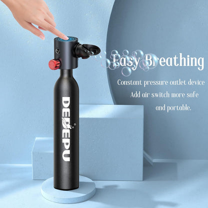 Scuba Diving Tank,0.5L Constant Pressure Mini Scuba Tank, Dive Tanks with On-Off Valve, 5-10 Minutes Underwater Capability, Portable Mini Scuba Tanks, Scuba Diving Tanks with Pump