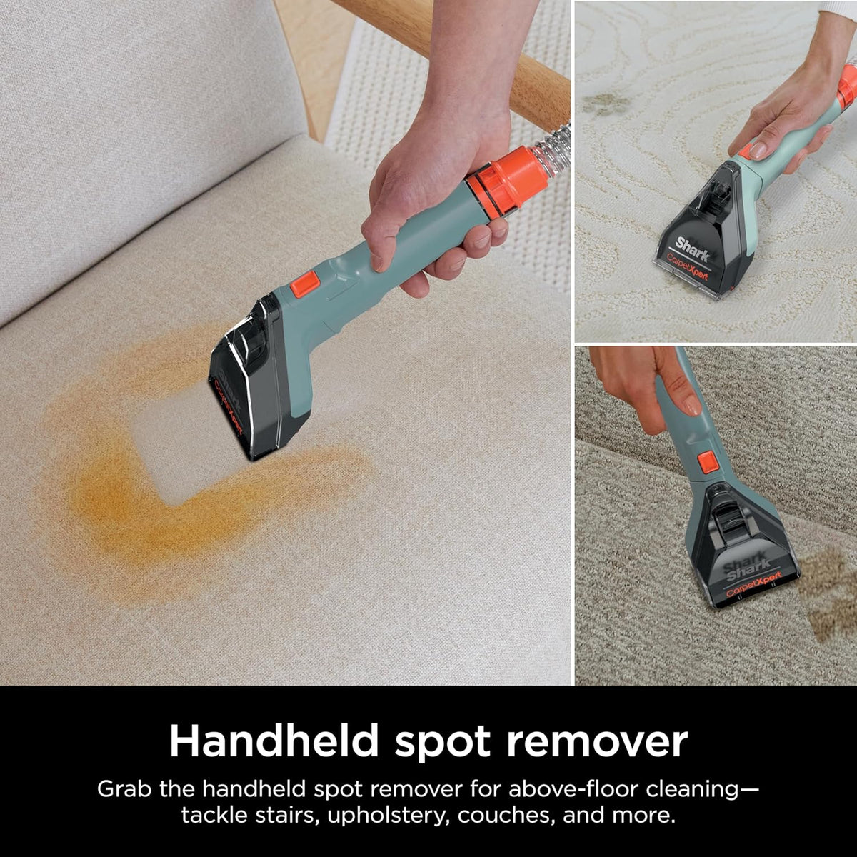 Shark CarpetXpert EX201 Carpet Cleaner, Cyan  C Deep Cleaning with StainStriker, Perfect for Pets, Includes Spot & Stain Remover Tools