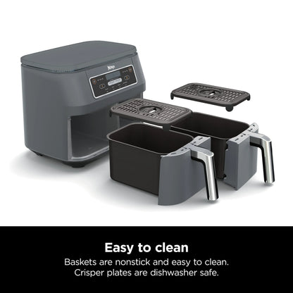2026 NewNinja Foodi 4 in1 8-Quart. 2 Basket Air Fryer with DualZone Technology Air Fry, Roast, and More, DZ100WM