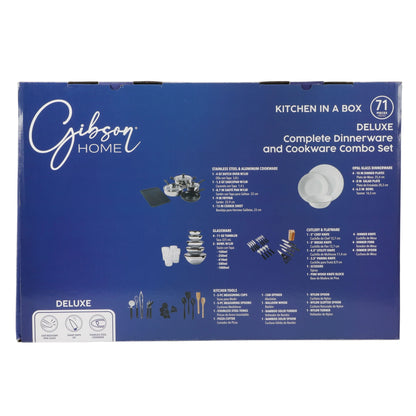 2026 NewGibson Home 71-Piece Stainless Steel Silver Cookware Combo Set