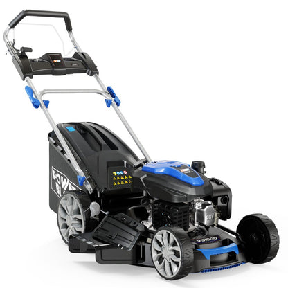 POWERBLADE 22" 224cc Self-Propelled Lawn Mower, Electric Start, 7 Height, Steel Deck, Deck Wash Port, OHV 4-Stroke Petrol - VS1000