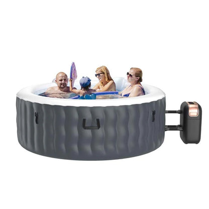 4-Person SaluSpa Inflatable Hot Tub Spa with 108 Massage Bubble Jets, Air Pump, Filter Cartridge & Cover, Portable Outdoor Blow Up Spa