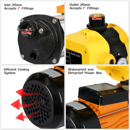 2500W Water Pump With Pressure Controller