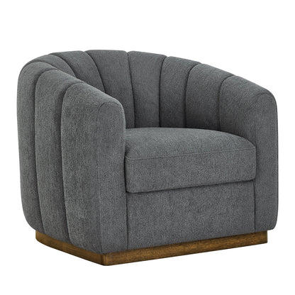 2026 NewBetter Homes & Gardens Lillian Accent Swivel Chair, Cream Linen