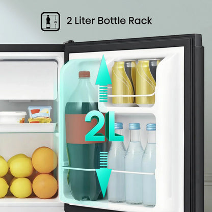 2026 NewHisense 1.6 Cu ft Single Door Mini Fridge, Black, Energy Star, 1 Year Warranty, WMS017M6XBE New