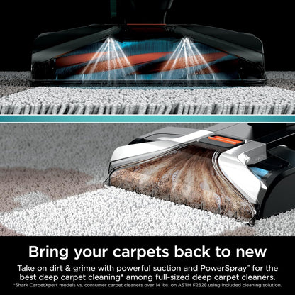 Shark CarpetXpert EX201 Carpet Cleaner, Cyan  C Deep Cleaning with StainStriker, Perfect for Pets, Includes Spot & Stain Remover Tools