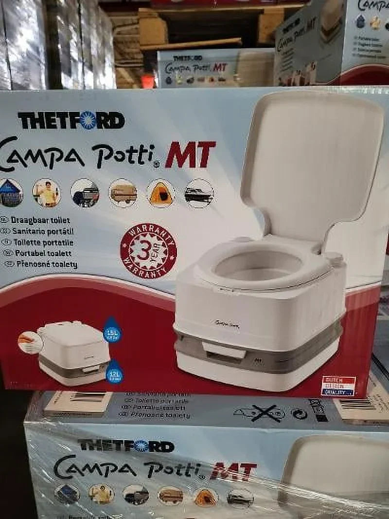 2026 NewThetford Campa-Potti MT, 4-gal Portable Toilet, Length 16.8 x Width 15.1 in x Height 13 in.