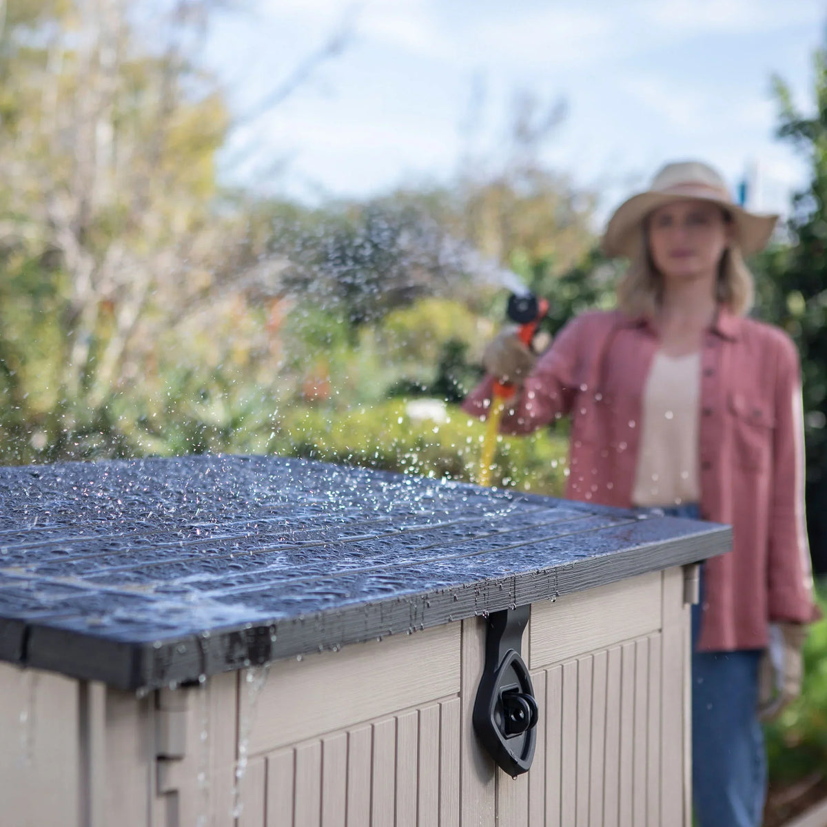 2026 NewKeter S.I.O Midi 4.3' x 2.3' x 3.7' Horizontal Resin Outdoor Storage Shed with Durable Floor, Grey