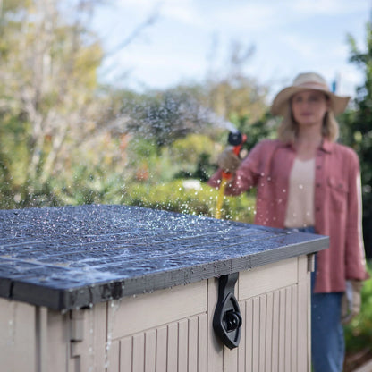2026 NewKeter S.I.O Midi 4.3' x 2.3' x 3.7' Horizontal Resin Outdoor Storage Shed with Durable Floor, Grey