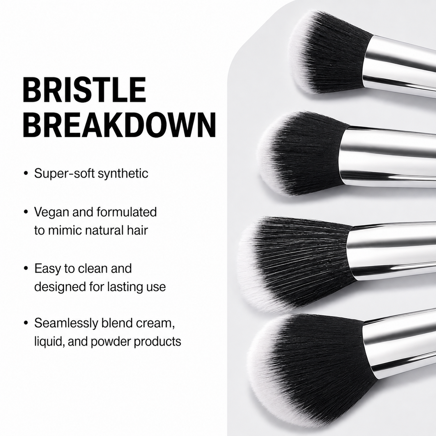 18-Piece Face and Eye Makeup Brush Set with Black Roll Case