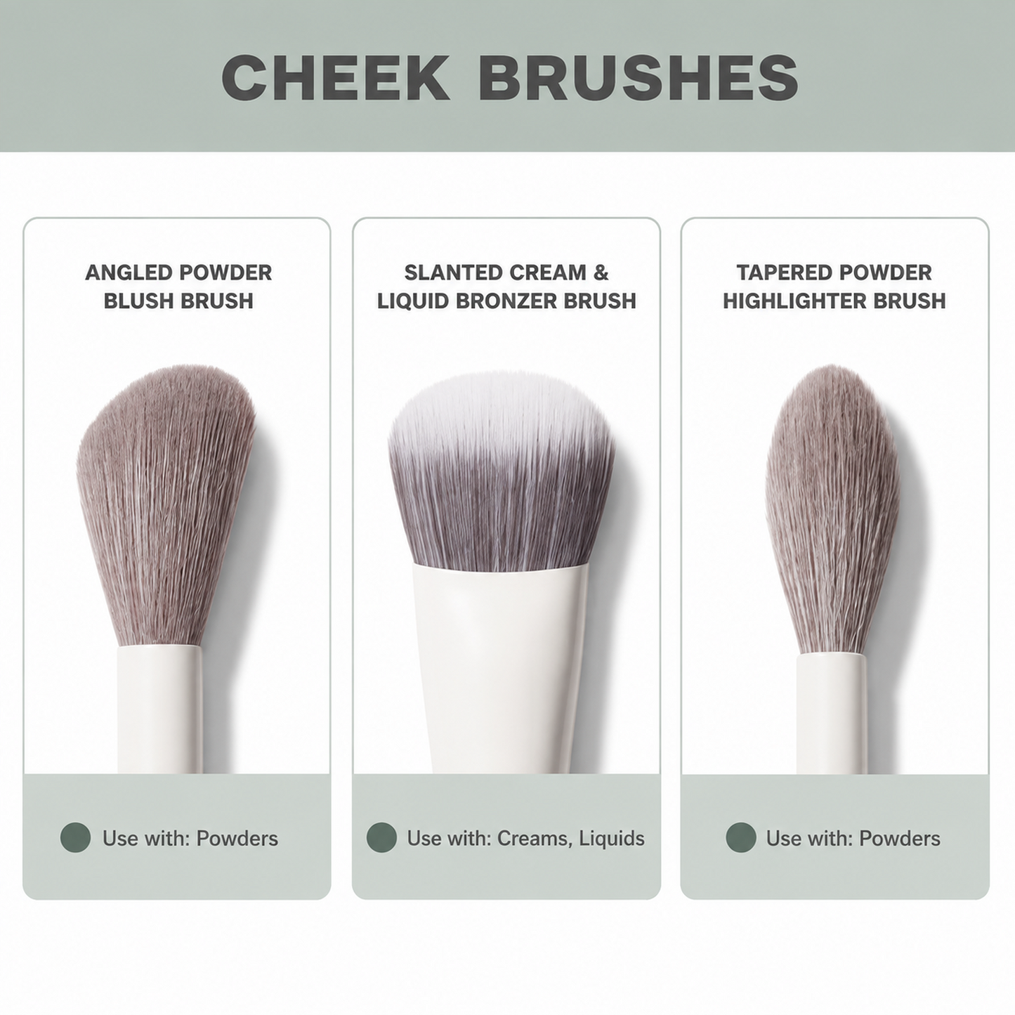 16-Brush Face & Eye Makeup Brush Set with Travel Case – White