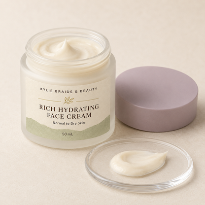 Kylie Braids & Beauty Rich Hydrating Face Cream with rich cream texture