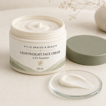 Kylie Braids & Beauty Lightweight Face Cream with cream texture