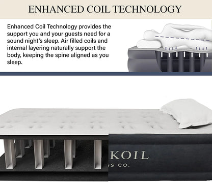 King Koil Luxury Air Mattress with High Speed Built-in Pump