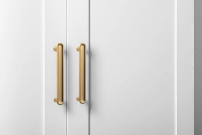 STOCKHOLM UNIVERSAL STORAGE CUPBOARD - HAMPTONS - DECO GOLD HANDLE