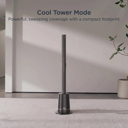 2026 NewShark TurboBlade Fan XL " Ultra-Customizable Bladeless Tower, Pivots, Twists, Oscillates 180", TF200, Charcoal