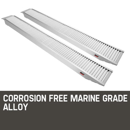 BULLET Pair of 2.5m Aluminium Loading Ramps, 2800kg capacity