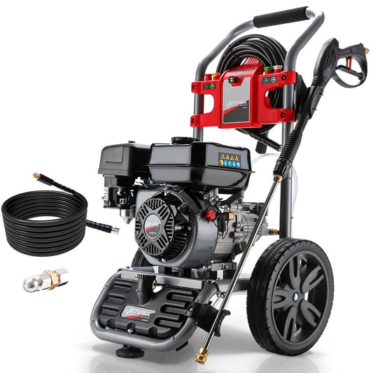 JET-USA 4800PSI Petrol Powered High Pressure Washer, w/ 30m Hose and Drain Cleaner - CX630