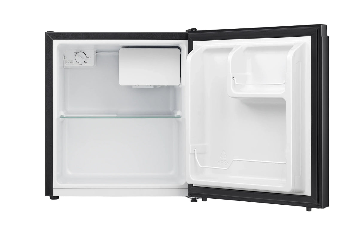 2026 NewHisense 1.6 Cu ft Single Door Mini Fridge, Black, Energy Star, 1 Year Warranty, WMS017M6XBE New