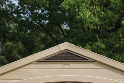 2026 NewKeter Factor 8 x 11 Foot All Weather Resin Outdoor Storage Shed, Taupe