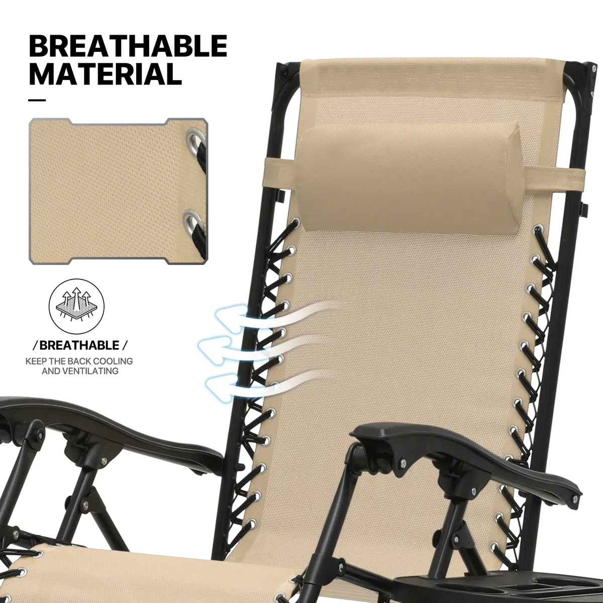 2026 NewMoNiBloom Zero Gravity Chairs Set of 2, Folding Outdoor Patio Beach Recliner with Canopy Shade & Headrest, Black