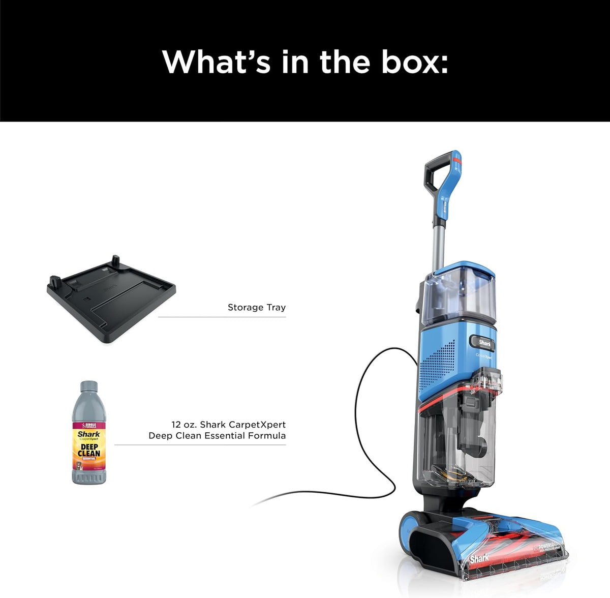 Shark CarpetXpert EX201 Carpet Cleaner, Cyan  C Deep Cleaning with StainStriker, Perfect for Pets, Includes Spot & Stain Remover Tools