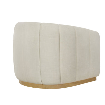 2026 NewBetter Homes & Gardens Lillian Accent Swivel Chair, Cream Linen