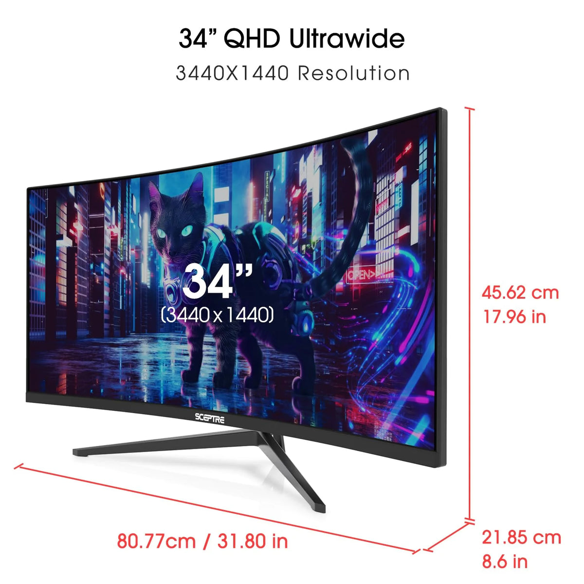 Sceptre 34 Inch 165Hz Curved Ultrawide WQHD Monitor  sgtnighsdesigns