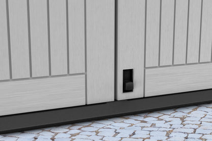 2026 NewKeter S.I.O Midi 4.3' x 2.3' x 3.7' Horizontal Resin Outdoor Storage Shed with Durable Floor, Grey