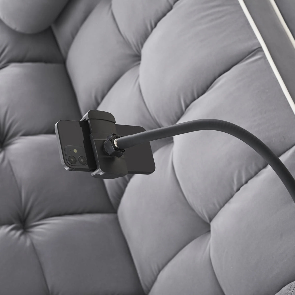 3 in 1 Sleeper Sofa Couch Bed,Small Tufted Velvet Convertible Loveseat Futon Sofa w/Pullout Bed,Adjustable Backrest,Cylinder Pillows,Multi-Pockets,Phone Holder for Living Room Apartment,Grey,55.5"