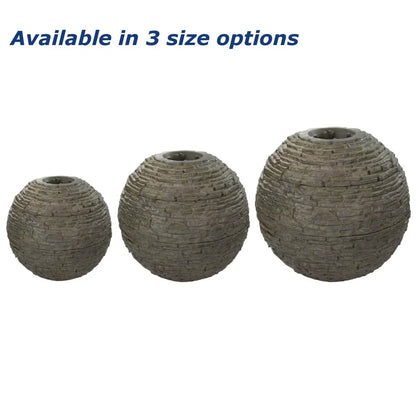 2026 NewAquascape 78288 Fiber-resin Stacked Slate Sphere Fountain, Multicolor