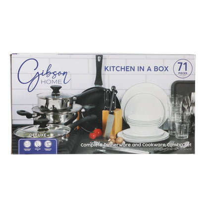 2026 NewGibson Home 71-Piece Stainless Steel Silver Cookware Combo Set