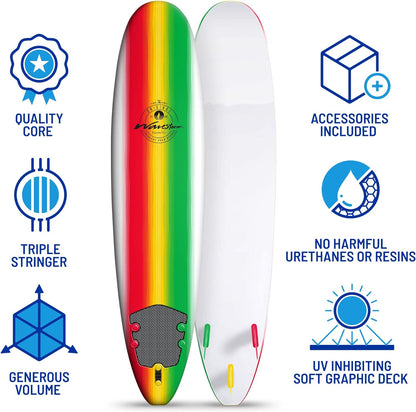 Classic Soft Top Foam 8ft Surfboard