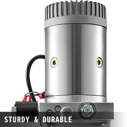 VEVOR 6 Quart Hydraulic Pump Hydraulic Power Unit (Plastic, 6 Quart/Double Action) White