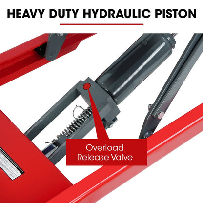 T-REX 300KG Hydraulic High Lift Double Scissor Trolley, 1.3M Max Platform Hgt, Heavy-Duty, for Material Handling
