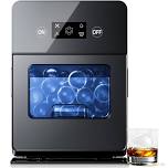 Simzlife Sphere Ice Maker, 10 Pcs/Hour, 150 Pcs/Day, Clear Ice Ball Maker with Enhanced Insulation, with LCD Touch