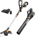 20V GT Revolution 12" 4.0Ah Cordless String Trimmer & Turbine Leaf Blower Power Share Combo Kit - WG930.3 (Batteries & Charger Included), 2-20v-4-0ah-