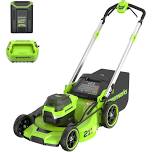 Greenworks 60V 21" Push Lawn Mower + (1) 5.0 Ah Battery & Charger 2546502
