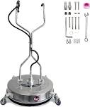 Garvee 24" Pressure Washer Surface Cleaner with Dual Handles - Stainless Steel, 4 - Wheel Design for Driveways, 24"