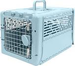 Designs Plastic Kennels Rolling Plastic Airline Approved Wire Door Travel Dog Crate, XXX-Large, Gray, collapsible-19