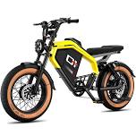 Luckeep M5 Electric Bike for Adults/Teen, 1500W Peak Motor, Max 32MPH, 48V 15AH Battery, Max 60 Miles Electric, Yellow / M5 Ultra- 3000W-40AH