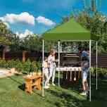 EAGLE PEAK 5x5 Pop up Canopy Tent Instant Outdoor Canopy Easy Set - up Straight Leg Folding Shelter(blue), Grass Green