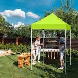 EAGLE PEAK 5x5 Pop up Canopy Tent Instant Outdoor Canopy Easy Set - up Straight Leg Folding Shelter(blue), Neon Green
